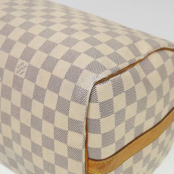 LOUIS VUITTON Damier Azur Speedy Bandouliere 35 Hand Bag N41002 LV Auth 39036 - Picture 15 of 16